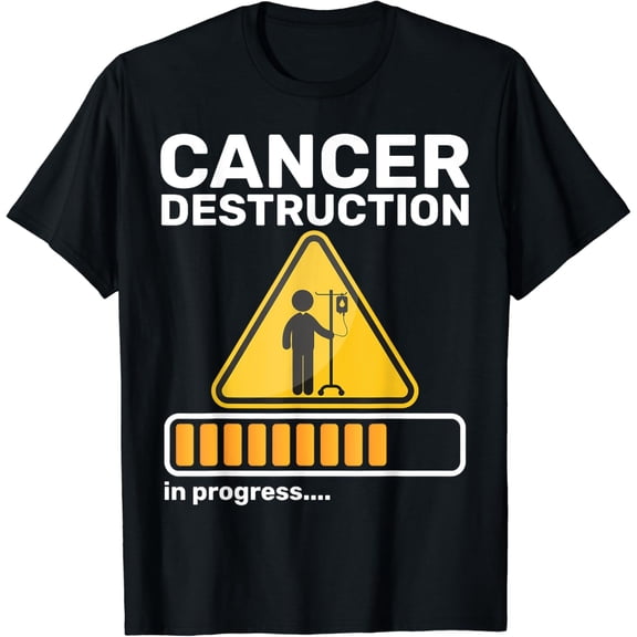 Cancer Destruction In Progress Radiation Therapy Awareness T-Shirt mens t shirt，black，women，funny，misfits，men，journey