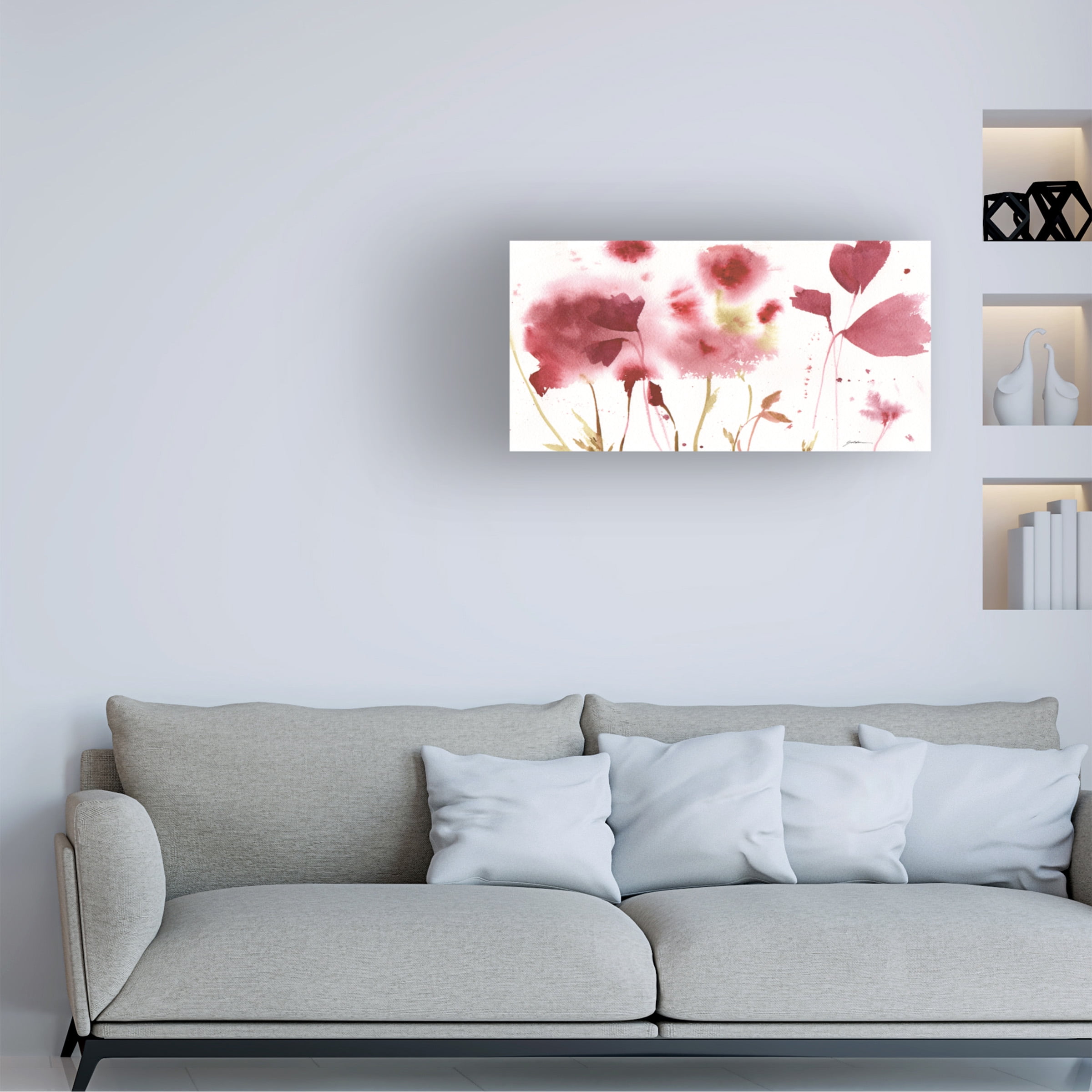 Sheila Golden 'Maroon Shadows' Canvas Art