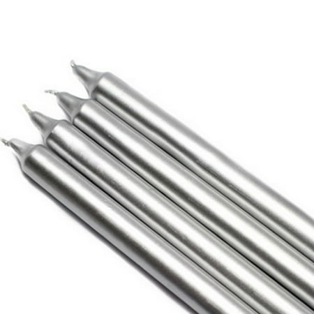 UPC 685024248937 product image for Jeco CEZ-104 10  Metallic Silver Straight Taper Candles (1 Dozen) | upcitemdb.com