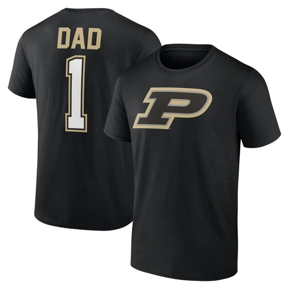 Men's Black Purdue Boilermakers Father's Day #1 Dad T-Shirt