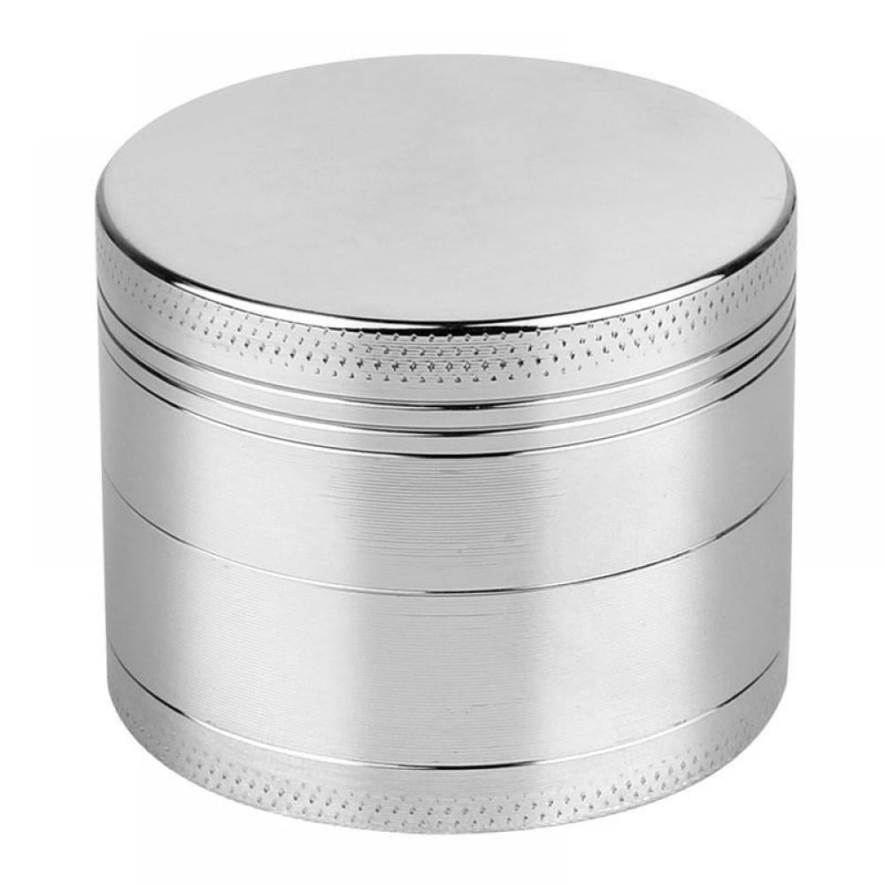 High-quality aluminium grinder sizes 40 mm 4 parts, silver