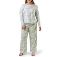 thumbnail image 3 of Fruit of the Loom Women's Sleep Soft & Breathable Long Sleeve Top & Pant Set, Sizes S-4X, 3 of 19