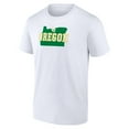 thumbnail image 2 of Men's White Oregon Ducks Home State T-Shirt, 2 of 3
