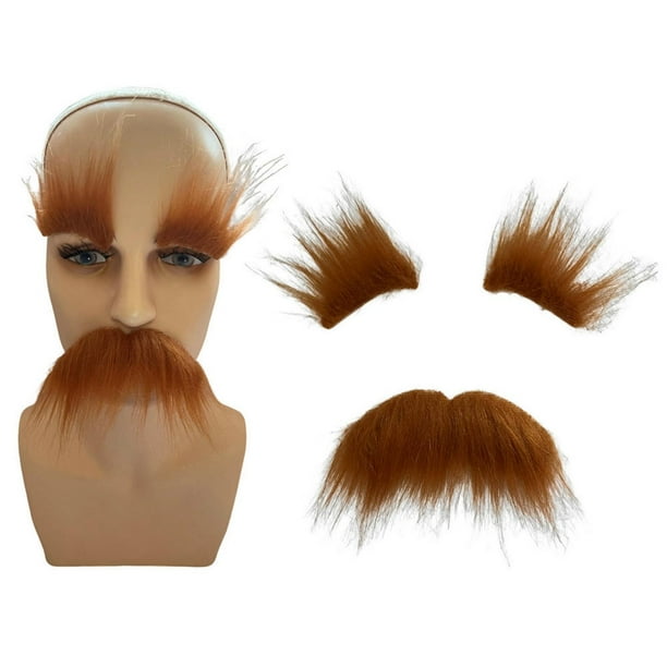 Realistic Fake Mustache Realistic Human Hair Fake Mustache & Goatee ...