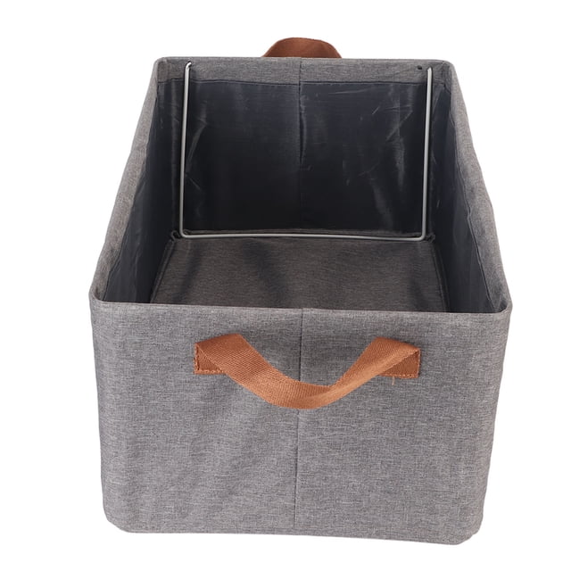 Cesto de ropa con asas, cestos de almacenamiento plegables, cestos organizadores de almacenamiento en forma de cubo, materiales ecológicos