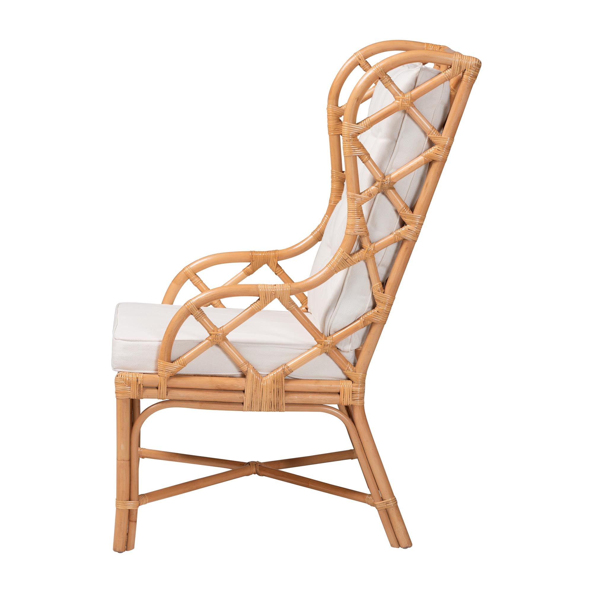 bali & pari Todd Boho Armchair, Natural Rattan