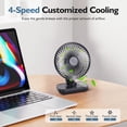 thumbnail image 2 of CONBOLA Ventilador de escritorio oscilante pequeño Ventilador de mesa portátil USB recargable con batería Ventilador personal silencioso Ventilador de circulación de aire de escritorio de doble ángulo, 2 of 5