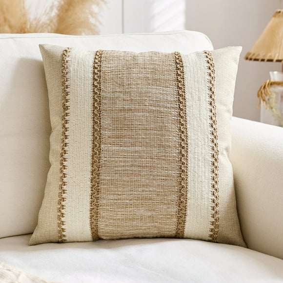 XmhyTop-A Boho Pillow 45*45cm Decorative Throw Pillow, 1 Piece Rustic Pillow, Farmhouse Boho Throw Pillow, Minimalist Boho Pillow for Sofa Couch,B02