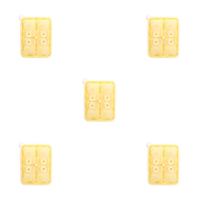 Kearding Molde de silicona con forma de animal para cubitos de hielo, antiadherente, inodoro, 4 rejillas, reemplazo portátil, accesorios para Type2 NO2