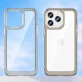 thumbnail image 4 of Dteck For iPhone 14 Pro Max,Slim Shockproof Heavy Duty Soft TPU Bumper Acrylic Clear Hard Back Case Cover,Gray, 4 of 8