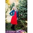 thumbnail image 6 of Little Dress Shoppe, LLC Fancy Red Lace Twirly Dress, Female Toddler Knee Length Frock Dress., 6 of 9