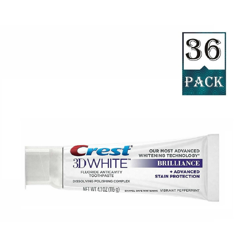 Crest 3d Brilliance Whitening Toothpaste Bulk 85 Oz (Pack Of 36