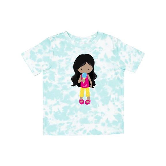 Inktastic Girl with Ice Cream, African American Girl, Dress Girls Toddler T-Shirt