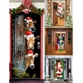 thumbnail image 5 of 2025 Christmas and Halloween Front Door Decoration, Reusable 35x79 '' Christmas Door Decorations, Quick Install, Festive Santa Fabric Door Cover, Door Cover Porch Sign Banner, 5 of 7
