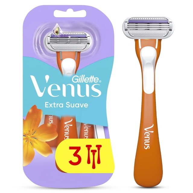 Rastrillo para Mujer Gillette Venus Extra Suave con 3 Hojas para Depilar 3 pzas
