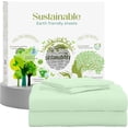 thumbnail image 1 of Pc Premium Queen Sheet Set ( Flat Fitted & Pillow Cases) Cotton Thread Count Cool Crisp & Breathable Queen Bed Sheet Set Deep Pocket Percale Sheets Light, 1 of 9