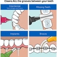 thumbnail image 2 of Original dental flosser, soft-bristle toothbrush for teeth cleaning, 25 pack, 0.45mm, ultra small/small gaps, orange, size 1, 2 of 4
