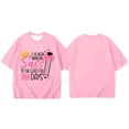 thumbnail image 4 of GDREDA Hauts pour Filles Mode Décontractée Imprimé Col Rond Manches Courtes T-Shirt Rose, 8-9 Ans, 4 of 4