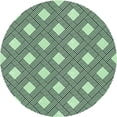 thumbnail image 1 of Ahgly Company Indoor Round Patterned Charcoal Blue Area Rugs, 5' Round, 1 of 6