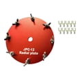 thumbnail image 3 of Placa de rejilla de tierra para antena de onda corta, placa de conexión a tierra de aluminio de 3 mm de espesor y 11 cm de diámetro con orificios para, 3 of 8
