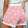 thumbnail image 4 of Horkkom Sleep Shorts Women Elastic Waist Drawstring Star Print Pajama Shorts with Pockets Summer Casual Shorts, 4 of 8