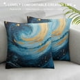 thumbnail image 3 of ARISTURING  Ocean Blue Marble Pillow Covers Gold Watercolor Luxury Abstract Art Decorative Throw Pillows Cases Modern Minimalist Boho Cushion Covers for Sofa Living Room Couch Home Decor, 3 of 5