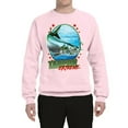 thumbnail image 2 of Wild Bobby, Tarpon Extreme Unisex Crewneck Graphic Sweatshirt, Light Pink, Small, 2 of 3