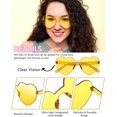 thumbnail image 3 of 8 Pairs Rimless Sunglasses Heart Shaped Frameless Glasses Trendy Transparent Candy Color Eyewear For Party Favor, 3 of 4