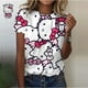 thumbnail image 3 of Camiseta de algodón de Hello Kitty para mujer, camiseta de verano con estampado de dibujos animados para mujer, cuello redondo, manga corta, camiseta para mujer, chándal, ropa holgada, 3 of 5