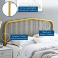thumbnail image 3 of Headboard, Full Size, Metal, Gold, Modern Contemporary Urban Design, Bedroom Master Guest Suite, 3 of 7