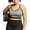 Gray, variant on Intimates Black Mesh V Neck Y Back Moisture Wicking Moderate Coverage Low Impact Sports Bra Plus 2X