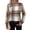 Plaid-Brown, variant on Ronuti Fall Sweatshirts for Women Long Sleeve Shirts Fashion Casual Crew Neck Pullover Tops