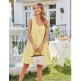 thumbnail image 2 of Merokeety Womens Summer Dresses Eyelet Embroidered Flowy Mini Dress With Side Pockets Yellow m, 2 of 4