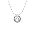 thumbnail image 2 of Delight Jewelry Silvertone Large Initial - O - Silvertone Grandmother Ring Charm Necklace, 18", 2 of 4