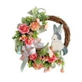 thumbnail image 1 of Guirnalda de Pascua de flores artificiales con guirnalda floral de Bowknot Guirnalda colgante de, 1 of 9