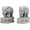 SIZE L, variant on 2PCS Fish Tank Elephant Statue Asian Aquarium Foo Dogs Home Office Tabletop FengShui Decor for Wealth Success Good Lucky,SIZE M