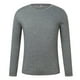 thumbnail image 4 of Camiseta de manga larga de color liso para hombre: cuello redondo holgado, para todas las estaciones, material de poliéster, tallas S-XXXL., 4 of 5