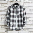 thumbnail image 2 of Mens Button Up Shirts Long Sleeve Casual Button Down Cotton Vintage Soft Plaid Shirts with Pocket, 2 of 3