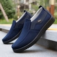 thumbnail image 6 of Men's Slip-On Low-Top Casual Shoes Daily Wear - Minimalist Round-Toe Design (No Laces) - Lightweight Non-Slip Outdoor Sneakers with Cushioned PU Sole, Black/White Traction Tread for, Walking, 6 of 9