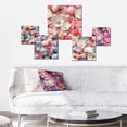 thumbnail image 2 of Designart "Mirage Of Tropical Seashells" Abstract Wall Art Set Of 5 - Pink Coastal Office Room Metal Wall Art Set, 2 of 6