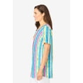 thumbnail image 3 of Woman Within Plus Size Short-Sleeve V-Neck Shirred Tee, 3 of 6