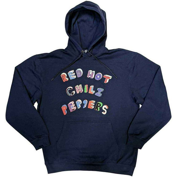 Red Hot Chili Peppers Unisex Pullover Hoodie: Colourful Letters (Small)