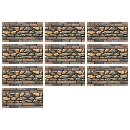 

Veki 1Set 10PC 3D Tile Sticker Self Adhesive DIY Waterproof Tile Wall Sticker Glow in The Dark Solar System for Ceiling 3d