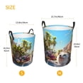 thumbnail image 3 of Fotbe Playful Hedgehog Forest Pond Cesto de Ropa con Asas, Cesto Impermeable de Gran Capacidad, Bolsa de Lavado para Dormitorio, Cesto de Ropa con Ruedas y Asas-Small, 3 of 6