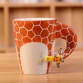 thumbnail image 1 of 3D Pure Hand-Painted Cute Animal Ceramic Coffee Mug Coffee Cup (Giraffe), 1 of 5