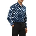 thumbnail image 4 of INSPIRE CHIC Polka Dots Shirt for Men's Pointed Collar Button Long Sleeve Shirts, 4 of 4