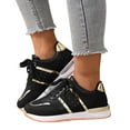 thumbnail image 5 of YLYL Women Sneakers Lace up Round Toe Waterproof Non-Slip Trendy Comfortable Casual Running Walking Shoes, 5 of 9