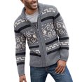 thumbnail image 1 of Chaqueta de gran tamaño suelta de suéter de otoño invierno de moda para hombres Pompotops  oipoqjl11375, 1 of 3