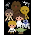 thumbnail image 2 of Girl's Star Wars Cute Cartoon Classic Characters Graphic Cropped T-Shirt Black Large, 2 of 3
