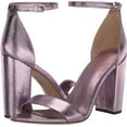 thumbnail image 7 of Sam Edelman Yaro Block Heeled  Ankle Strap Two Piece Sandals Silver Snake Pumps (Lilac Quartz, 8), 7 of 7
